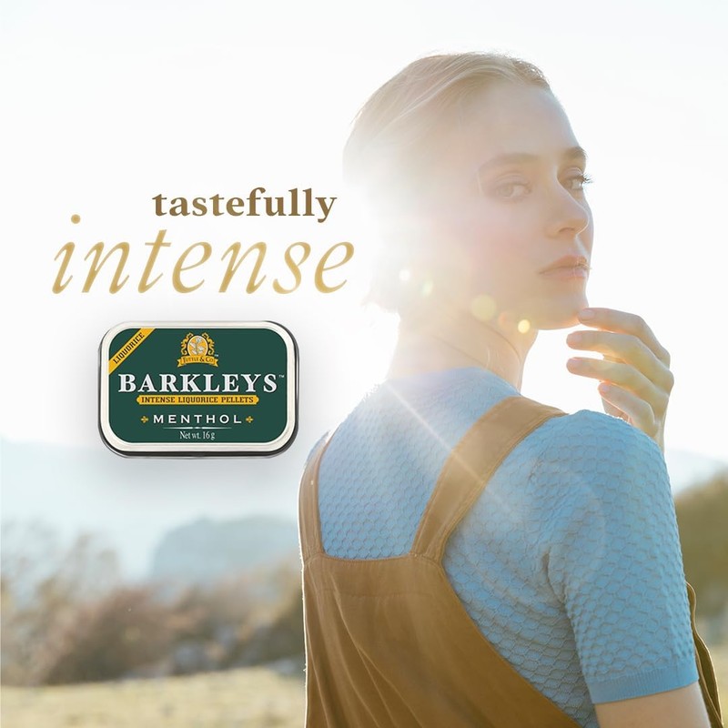 Barkleys Black Licorice Candy with Menthol, Licorice Pellets Covered with