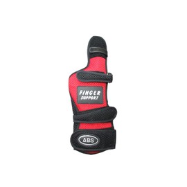 Left Hand ABS Finger Support Bowling Resting Gloves (L, Red/Black)