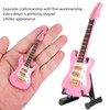 Guitar Decoration Miniature Ornaments Mini Musical Instrument Model Gift Pink