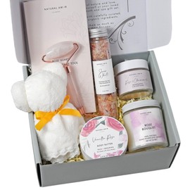Natural Amor Relaxing Spa Gifts for Women,Luxurious Bath Gift for her, 6pc Bath & Body Gift
