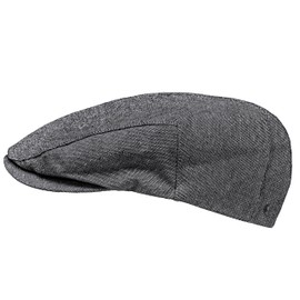 WEROR WEROR-418.1 Men's Flat Cap Peaked Cap (60, Grey)