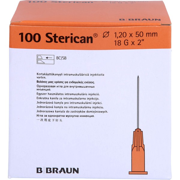 Nicht vorhanden Sterican 18GX2 Kanülen 1,2X50mm, 100 St KAN