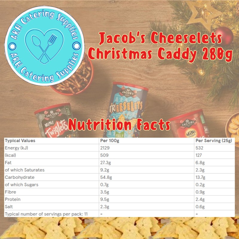 Jacob's Cheeselets Christmas Caddy 280g - Festive, Cheesy Delight in