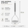 Stainless Steel Potato Masher for Smooth Purees – Ergonomic Hand