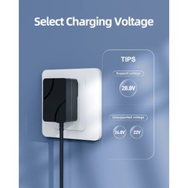 28.8V AC Adapter Charger Fit for Shark IR101 ION F80 IR100 IR141 IR70 IF282 IF200W IF251 IF285 IC205 IF250 IF200 IF201 IF202 IF281 Cordless Vacuum Power Supply Adapter Charging Cord with 6FT Cable