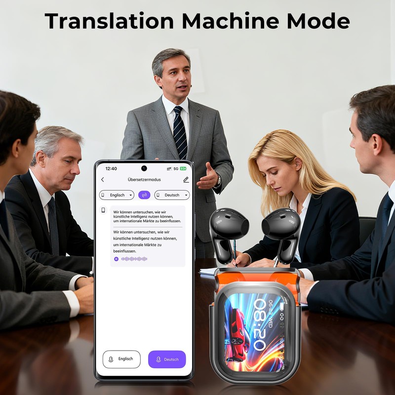 NE20 AI Translation Earbuds Real Time, 165 Language Translator Earbuds,