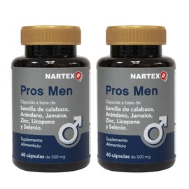 Pros Men 2 Pack  Suplemento Alimenticio para el Bienestar Masculino Diario 35, con Zinc, Licopeno y Semilla de Calabaza  120 Cápsulas Totales.        