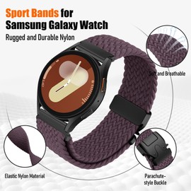 Braided Bracelet for Garmin Venu 3S/Venu 2S/Vivoactive 4S/Vivomove 3S/Forerunner 265s/255s/255s Music Women/Men, Watch Strap 18 mm Nylon Band, Parachute Buckle 18 mm Smartwatch Replacement Strap