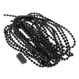 VOSAREA 1 Set Roller Blind Window Shade Tassel Roman Shade Beaded Chain Black Blinds for Windows Wedding Accessories Black Zipper Roman Blinds Hanging Curtain for DIY Necklace Bead Beads