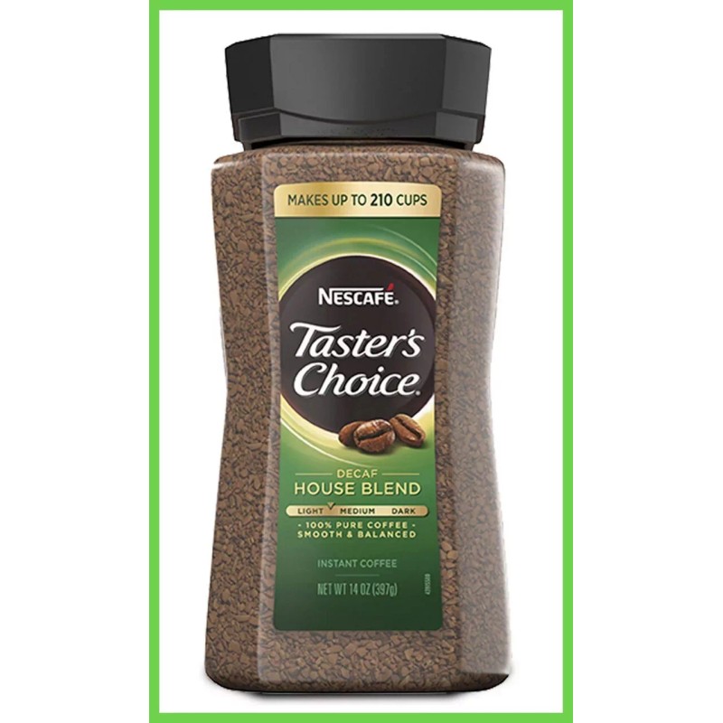 NESCAFE Taster's Choice Instant Coffee, DECAF House Blend 14 oz