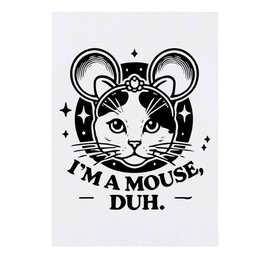 'I'm a Mouse Duh' Temporary Tattoo - Water Resistant, Skin-Safe, Non-Toxic Transfer (TO00074091)