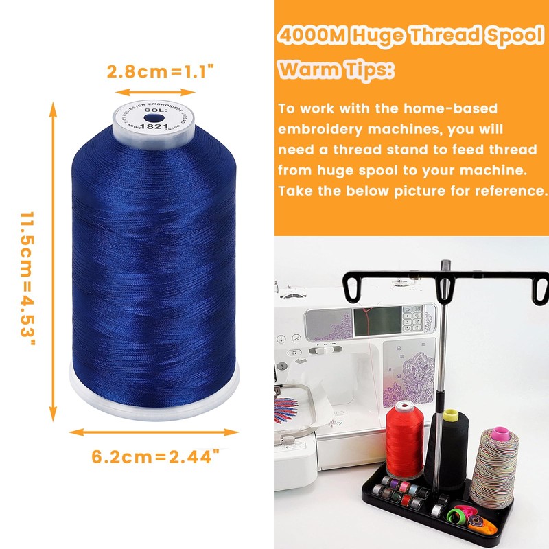 New brothread - Single Huge Spool 4000M Each Polyester Embroidery