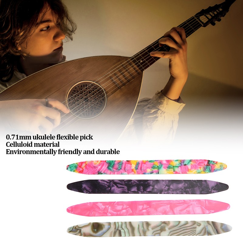 10PCS 0.71mm Oud Picks Celluloid Flexible Plectrum Replacement for Plucked