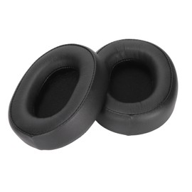 Headphone Ear Pads Noise Insulating Memory Foam Soft Protein Leather Replacement Headset Ear Cushions for ATH SR50 Black