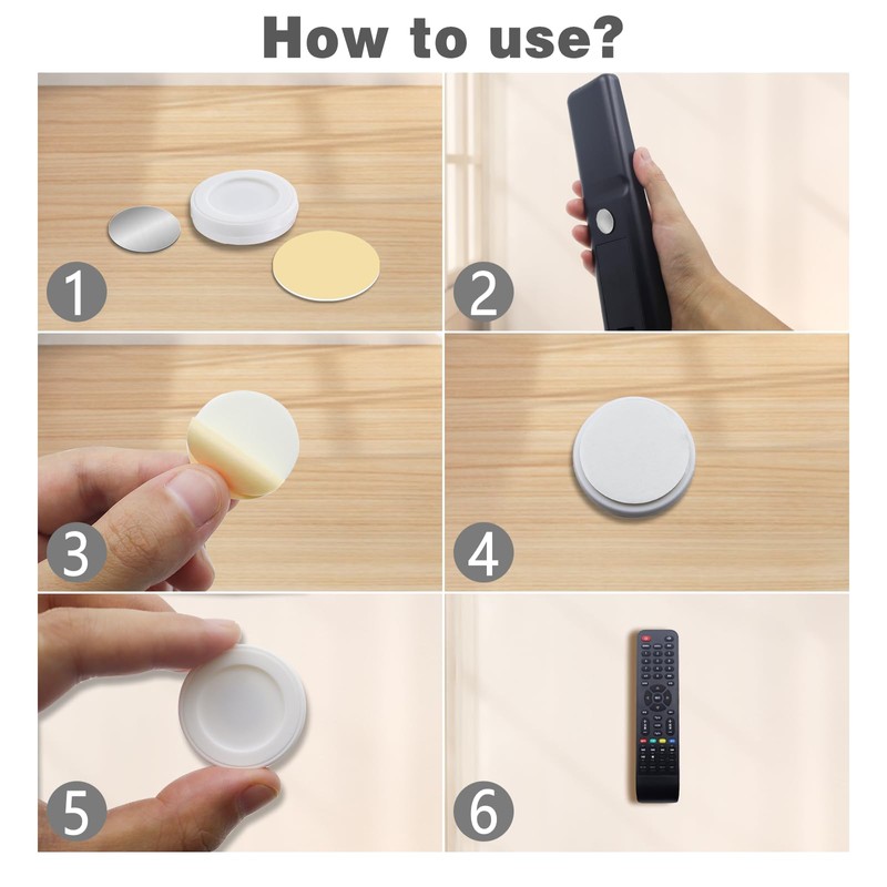 Pack of 10 Magnetic Remote Control Holder Wall Mounted Remote