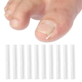 10Pcs White Ingrown Toenail Correction Strips Brace Kit, Ingrown Toenail Corrector Straightener Strips Recover Toenails Thick Pedicure Tool Toenail Straightener Strip for Men Women Foot Care Tool Gr