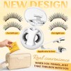 QUEWEL Magnetic Eyelashes Natural Look, 1 Pair Reusable Magnetic Lashes