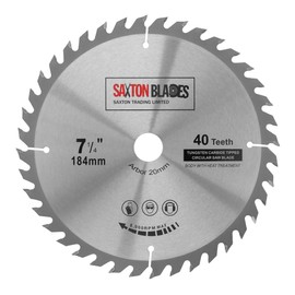 TCT18440T20B TCT Circular Saw Blade 184mm x 40T x 20mm Bore (16mm ring) fits Evolution Bosch Makita etc