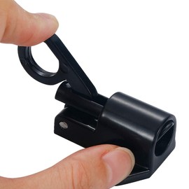 TPOHH Aluminum Alloy Security Automatic Window Gate Lock Spring Bounce Door Bolt Latch, Black, 1PCS