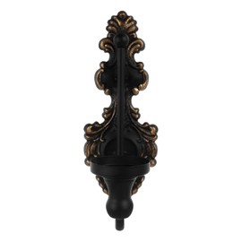 HANABASS Cast Iron Wall Candle Sconce Metal Wall Hanging Sconce Vintage Candle Holder Decorative Candle Wall Sconces for Living Room Bedroom Home Weddings Event Black