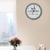 24 Hour Laundry Clocks Laundry Round Clock for Bedroom Decor