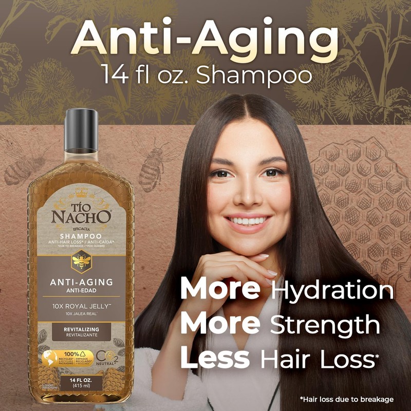 Tio Nacho Younger Looking Revitalizing Shampoo with Royal Jelly, 14