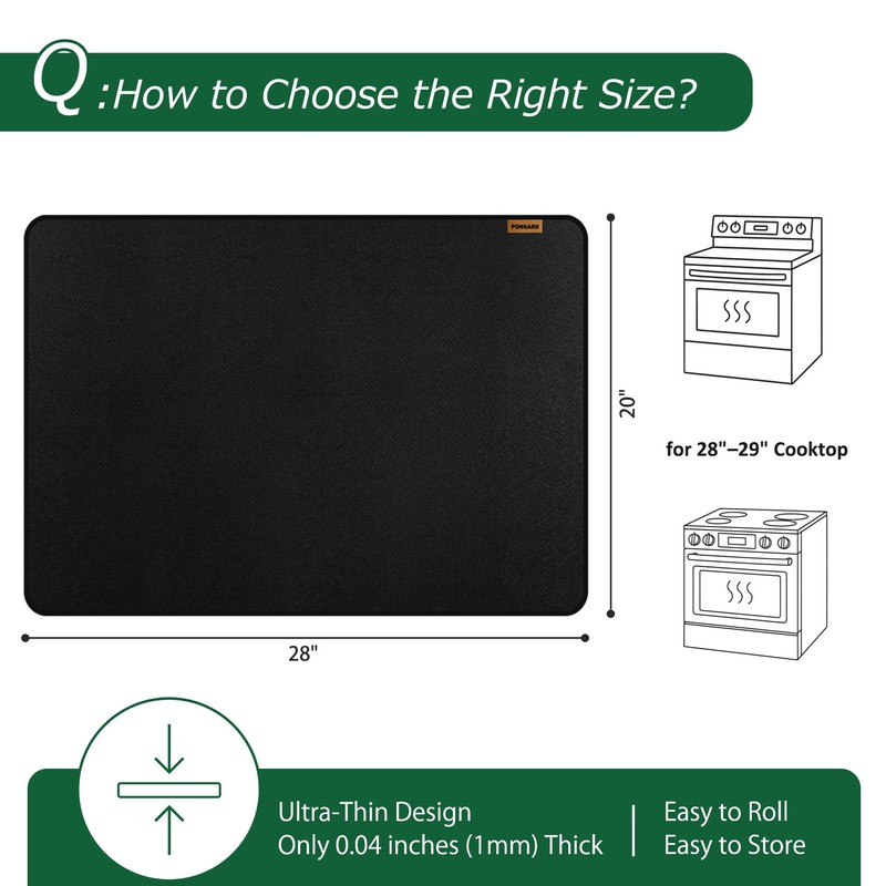 PONGARD Fireproof Stove Top Covers for Electric Stove, Waterproof &