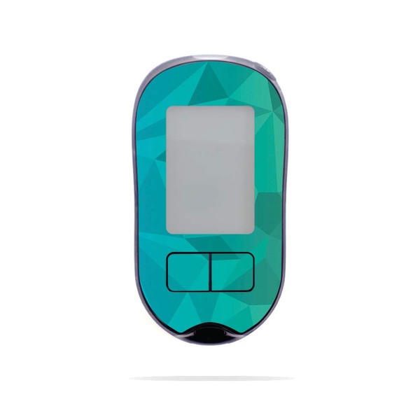 MightySkins Skin Compatible with Accu-Chek Aviva Plus - Blue Green