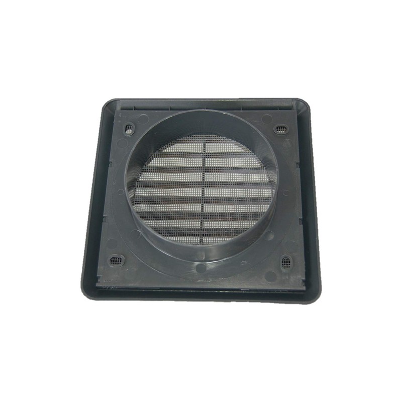 Fixed Louvered Wall Vent Grille 100mm / 4" Grey Anthracite