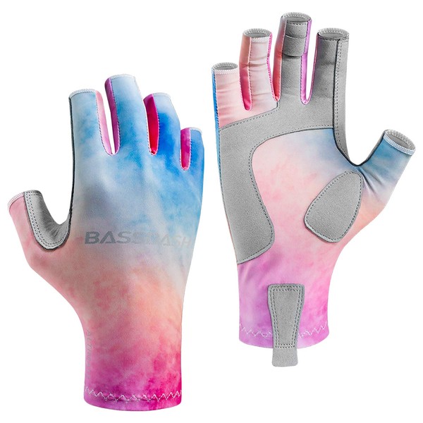 BASSDASH ALTIMATE UPF 50+ Women’s Fishing Gloves UV Sun Protection Fingerless Gloves for Kayaking Paddling Hiking Cycling Driving Shooting Training