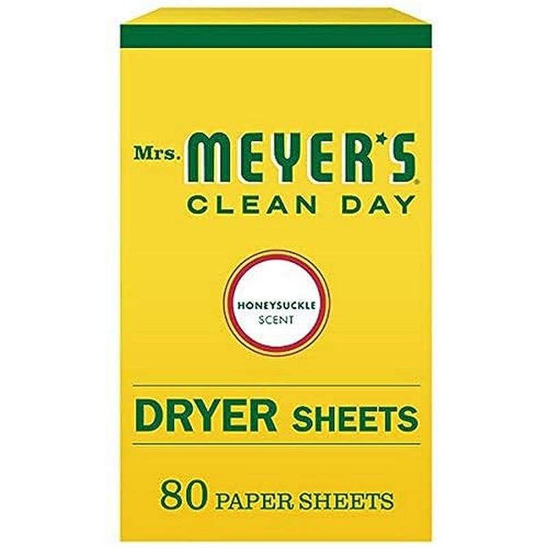 MRS. MEYER'S CLEAN DAY Dryer Sheets, Fabric Softener, Reduces Static,