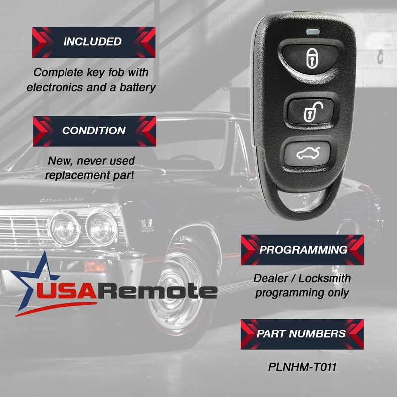 fits 2007-2009 Kia Sorento / 2007-2011 Kia Rondo Key Fob