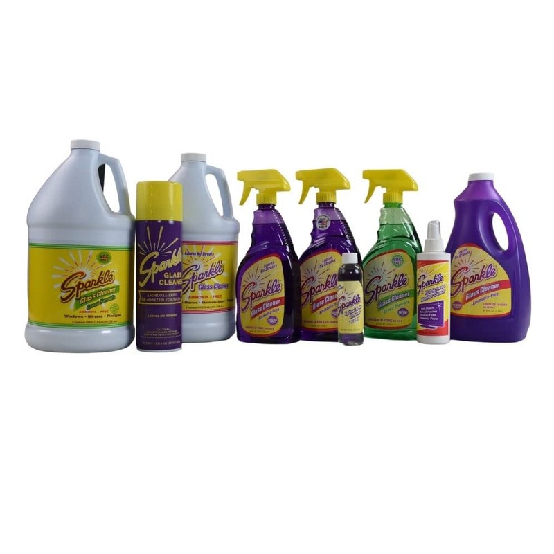 Sparkle Glass Cleaner, Green Formula, 1 Gallon Refill Bottle, 128