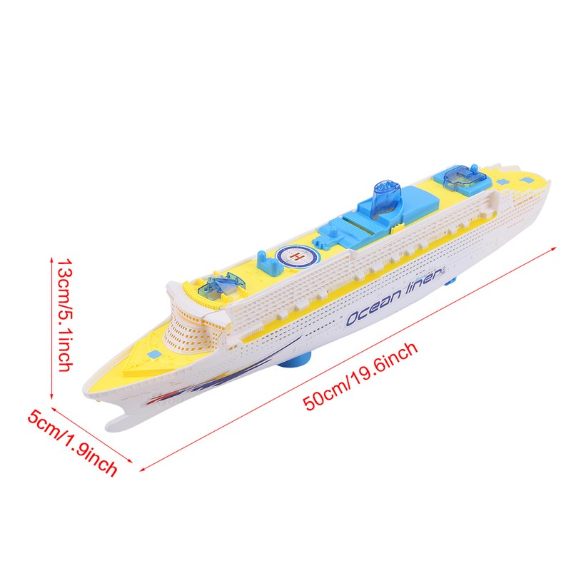 Electric Ocean Liner Cruise Ship Flashing LED Light Kids Musical