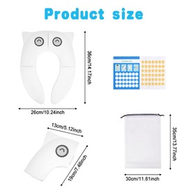 HOTUT Folding Travel Toilet Seat,Folding Travel Potty Seat for Boys and Girls with Toilet Training Reward Chart,Folding Toilet Seat with Storage Bag,Folding Potty Training Seat for Kids