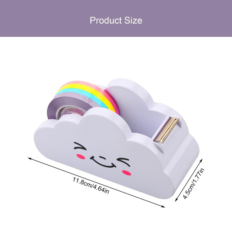 Rumyve Desktop Tape Machine,Tape Dispenser Rainbow Shape,Creative Cloud Tape Machine