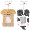 Heclia Photocard Keychain Plush Puppy PC Holder Pop, Cartoon Photo