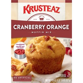 Krusteaz Cranberry Orange Muffin Mix, Contains Cranberries with Orange Zest 18.6 Ounce (Pack of 6)