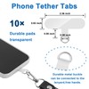 Phone Tether Tab, 10 Pieces Universal Phone Lanyard Patch Without