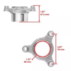 Caltric Rear Brake Disc Rotor Hub Flange fits Honda TRX450R Kick Start 2006 2007-2009