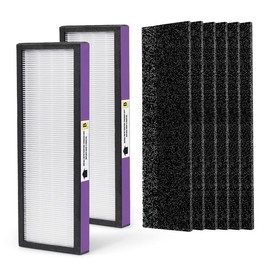 Nisreen FLT4850PT Air Purifier Filter Replacement Filter Compatible with Germ-Guardian Filter B AC4850PT AC4300WPT AC4900 Air Purifier, 2 HEPA and 6 Pre-Filter