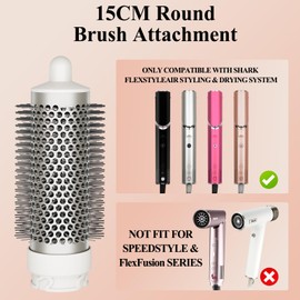 ZEPHBLOW Round Volumizing Brush for Shark FlexStyle Blow Dryers Accessory, Normal Size Round Brush Attachment for Straight, Wavy, Curly, and Coily to Smooth and Volumize Hair