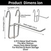 Jipaziy 6 PCS Wire Shelf Hooks, Metal Wire Rack Hangers
