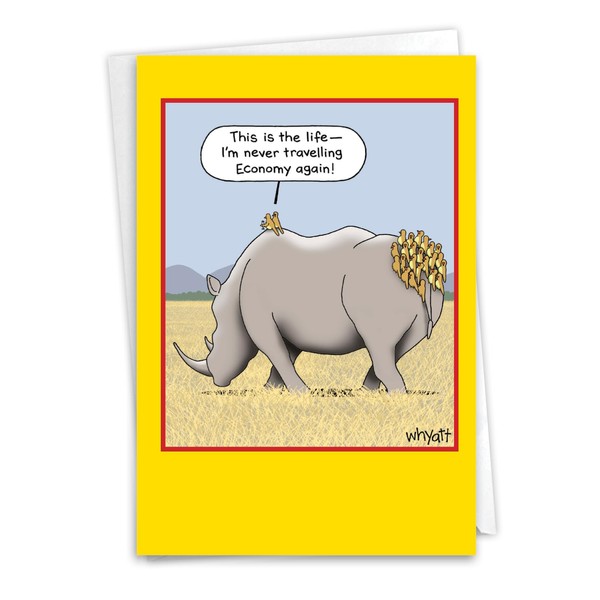 NobleWorks Funny Birthday Paper Card with 5 x 7 Inch
