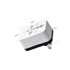 ICEVEIN Universal Power Travel Plug Adapter Converting from EU/UK/CN/AU/JP to USA (2 USB)