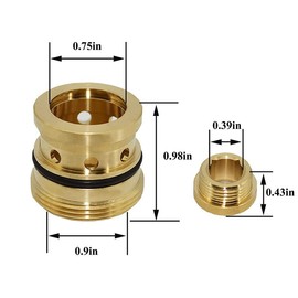 5 Sets TA-4 Hot and Cold Seats for Shower Temptrol Valves, Hot and Cold Seats Replacement, Brass