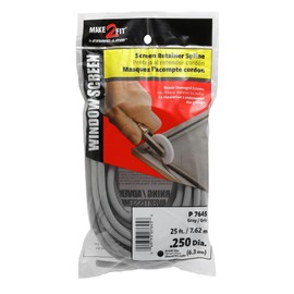 Prime-Line P 7645 Screen Retainer Spline, 0.250 In., 25 foot, Gray (1 Roll)