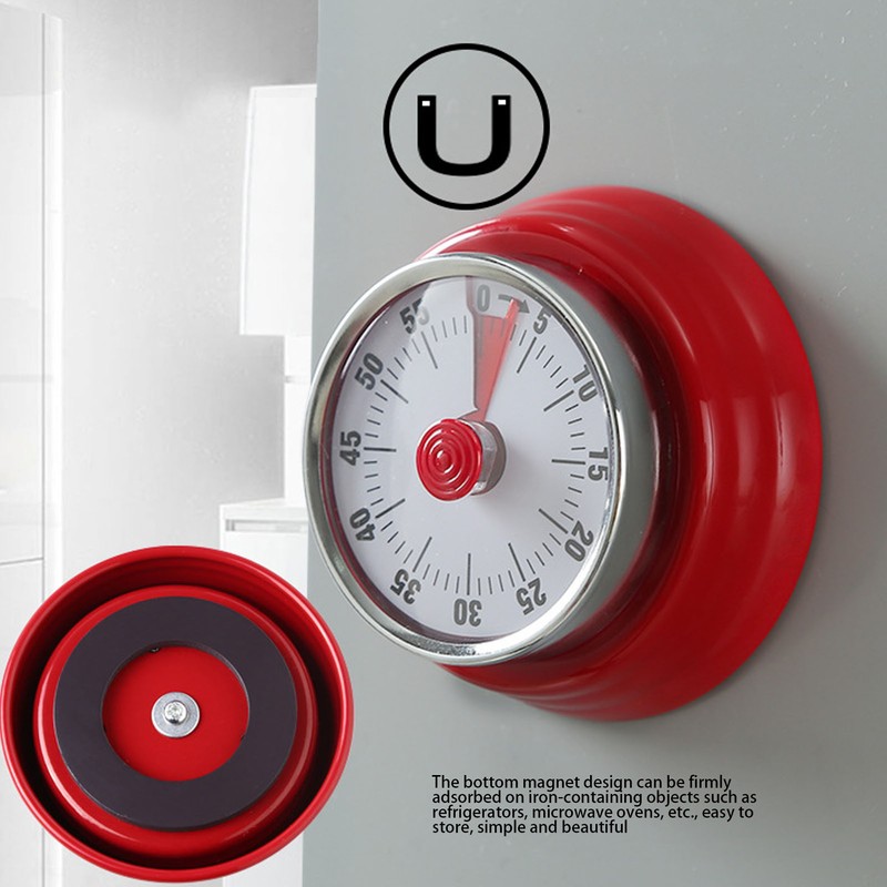 70dB Kitchen Timer Portable Multifunctional Wall Mount Stainless Steel Classic