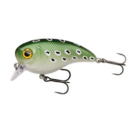 Berkley Pulse Biggie Crankbait Fishing Lure, Shallow Running Hard Bait for Pike and Predator Fishing, Long Casting Floating Lure with Fusion19 Hooks, High Water Displacement Freshwater, 8cm, Frog