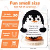 Positive Penguin, Soft Magnetic Crochet Penguin with Wooden Base and